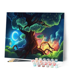 Charger l'image dans la galerie, peinture par numéros | Arbre lumineux | arbres, intermédiaire, paysages | FiguredArt