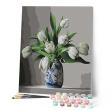 Charger l'image dans la galerie, peinture par numéros | Tulipes blanches | facile, fleurs | FiguredArt