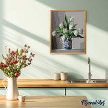Charger l'image dans la galerie, peinture par numéros | Tulipes blanches | facile, fleurs | FiguredArt