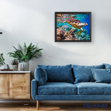 Charger l'image dans la galerie, peinture par numéros | Tortues au fond de l’Océan | animaux, complexe, tortues | FiguredArt
