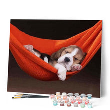 Charger l'image dans la galerie, peinture par numéros | Chien se reposant | animaux, chiens, facile | FiguredArt