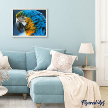 Charger l'image dans la galerie, peinture par numéros | Ara bleu et jaune | animaux, intermédiaire, oiseaux | FiguredArt