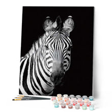 Charger l'image dans la galerie, peinture par numéros | Zèbre blanc et noir | animaux, facile, zèbres | FiguredArt