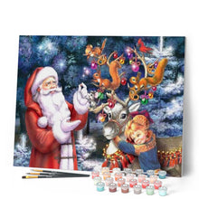 Charger l'image dans la galerie, peinture par numéros | Rencontre avec le Père Noël | complexe, Noël | FiguredArt