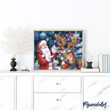 Charger l'image dans la galerie, peinture par numéros | Rencontre avec le Père Noël | complexe, Noël | FiguredArt