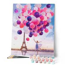 Charger l'image dans la galerie, peinture par numéros | Lâcher de Ballons à Paris | complexe, france, romantique, ville | FiguredArt