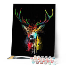 Charger l'image dans la galerie, peinture par numéros | Cerf en Couleur | animaux, france, intermédiaire, rennes et biches | FiguredArt