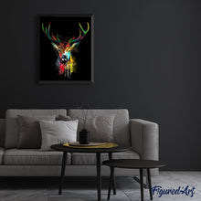 Charger l'image dans la galerie, peinture par numéros | Cerf en Couleur | animaux, france, intermédiaire, rennes et biches | FiguredArt