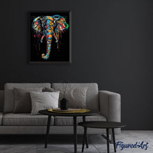 Charger l'image dans la galerie, peinture par numéros | Peinture Elephant | animaux, france, intermédiaire, éléphants | FiguredArt