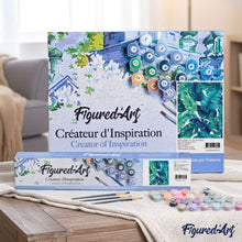 Charger l'image dans la galerie, peinture par numéros | Feuilles vertes tropicales | fleurs, intermédiaire | FiguredArt