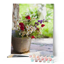 Charger l'image dans la galerie, peinture par numéros | Fleurs et Seau | complexe, fleurs | FiguredArt