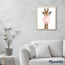 Charger l'image dans la galerie, peinture par numéros | Girafe et Chewing gum | animaux, facile, france, girafes | FiguredArt