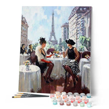 Charger l'image dans la galerie, peinture par numéros | Parisiennes | intermédiaire, romantique, ville | FiguredArt