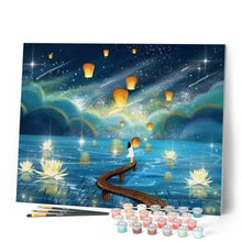 Charger l'image dans la galerie, peinture par numéros | Lanternes sur le Lac | complexe, paysages | FiguredArt