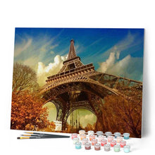 Charger l'image dans la galerie, peinture par numéros | Tour Eiffel en Automne | complexe, ville | FiguredArt