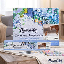 Charger l'image dans la galerie, peinture par numéros | Cheval et Chien dans la Neige | animaux, chevaux, chiens, intermédiaire | FiguredArt