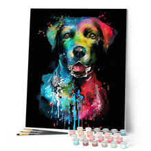 Charger l'image dans la galerie, peinture par numéros | Chien abstrait | animaux, chiens, intermédiaire, Pop Art | FiguredArt