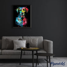 Charger l'image dans la galerie, peinture par numéros | Chien abstrait | animaux, chiens, intermédiaire, Pop Art | FiguredArt