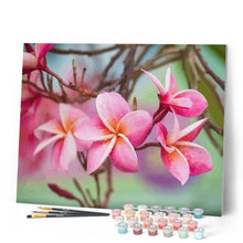 Charger l'image dans la galerie, peinture par numéros | Fleurs de Frangipanier | fleurs, intermédiaire | FiguredArt
