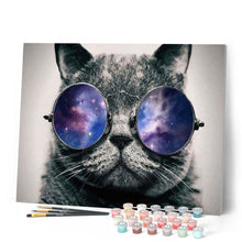 Charger l'image dans la galerie, peinture par numéros | Chat et Lunettes de Soleil | animaux, chats, complexe | FiguredArt
