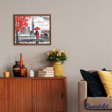 Charger l'image dans la galerie, peinture par numéros | Parapluie rouge à Londres | complexe, romantique, ville | FiguredArt
