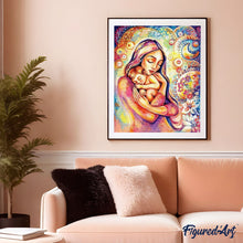 Charger l'image dans la galerie, peinture par numéros | Dans les bras de sa Mère | complexe, france, romantique | FiguredArt