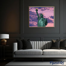 Charger l'image dans la galerie, peinture par numéros | Statue de la Liberté et Ciel rosé | intermédiaire, ville | FiguredArt