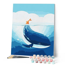 Charger l'image dans la galerie, peinture par numéros | Baleine bleue | animaux, baleines, facile, france, poissons | FiguredArt