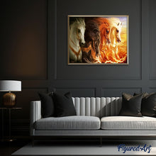 Charger l'image dans la galerie, peinture par numéros | Quatre Chevaux | animaux, chevaux, Complexe | FiguredArt