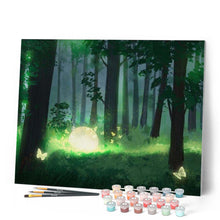 Charger l'image dans la galerie, peinture par numéros | Lune en Forêt | Complexe, forêt, paysages | FiguredArt