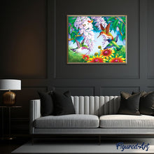 Charger l'image dans la galerie, peinture par numéros | Les oiseaux et les Fleurs | animaux, fleurs, Intermédiaire, oiseaux | FiguredArt