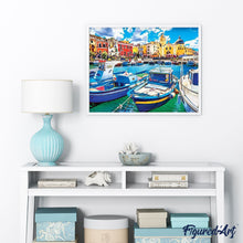 Charger l'image dans la galerie, peinture par numéros | Petits bateaux de pêche au port | bateaux, Complexe, france | FiguredArt