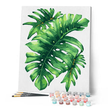 Charger l'image dans la galerie, peinture par numéros | Feuille verte | Facile, fleurs | FiguredArt