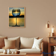 Charger l'image dans la galerie, peinture par numéros | Verre de Vin et vue sur l’Horizon | france, Intermédiaire, paysages | FiguredArt