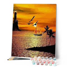 Charger l'image dans la galerie, peinture par numéros | Coucher de soleil en bord de mer | Complexe, paysages | FiguredArt
