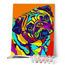 Charger l'image dans la galerie, peinture par numéros | Chien et couleurs Pop Art | animaux, chiens, Facile, Pop Art | FiguredArt