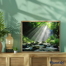 Charger l'image dans la galerie, peinture par numéros | Lumière en pleine forêt | Complexe, forêt, paysages | FiguredArt