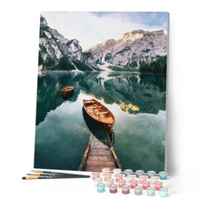 Charger l'image dans la galerie, peinture par numéros | Barque et lac de montagne | bateaux, Intermédiaire, paysages | FiguredArt