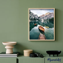 Charger l'image dans la galerie, peinture par numéros | Barque et lac de montagne | bateaux, Intermédiaire, paysages | FiguredArt