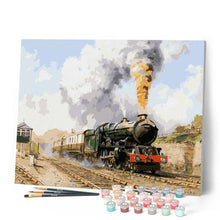 Charger l'image dans la galerie, peinture par numéros | Train à vapeur | Facile, paysages, trains | FiguredArt