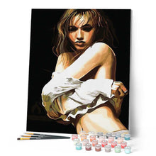 Charger l'image dans la galerie, peinture par numéros | Femme Prête à se déshabiller | facile, nu, romantique | FiguredArt