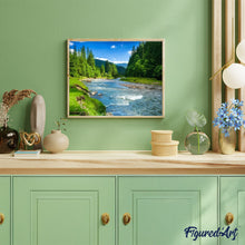 Charger l'image dans la galerie, peinture par numéros | Rivière en forêt | Complexe, paysages | FiguredArt