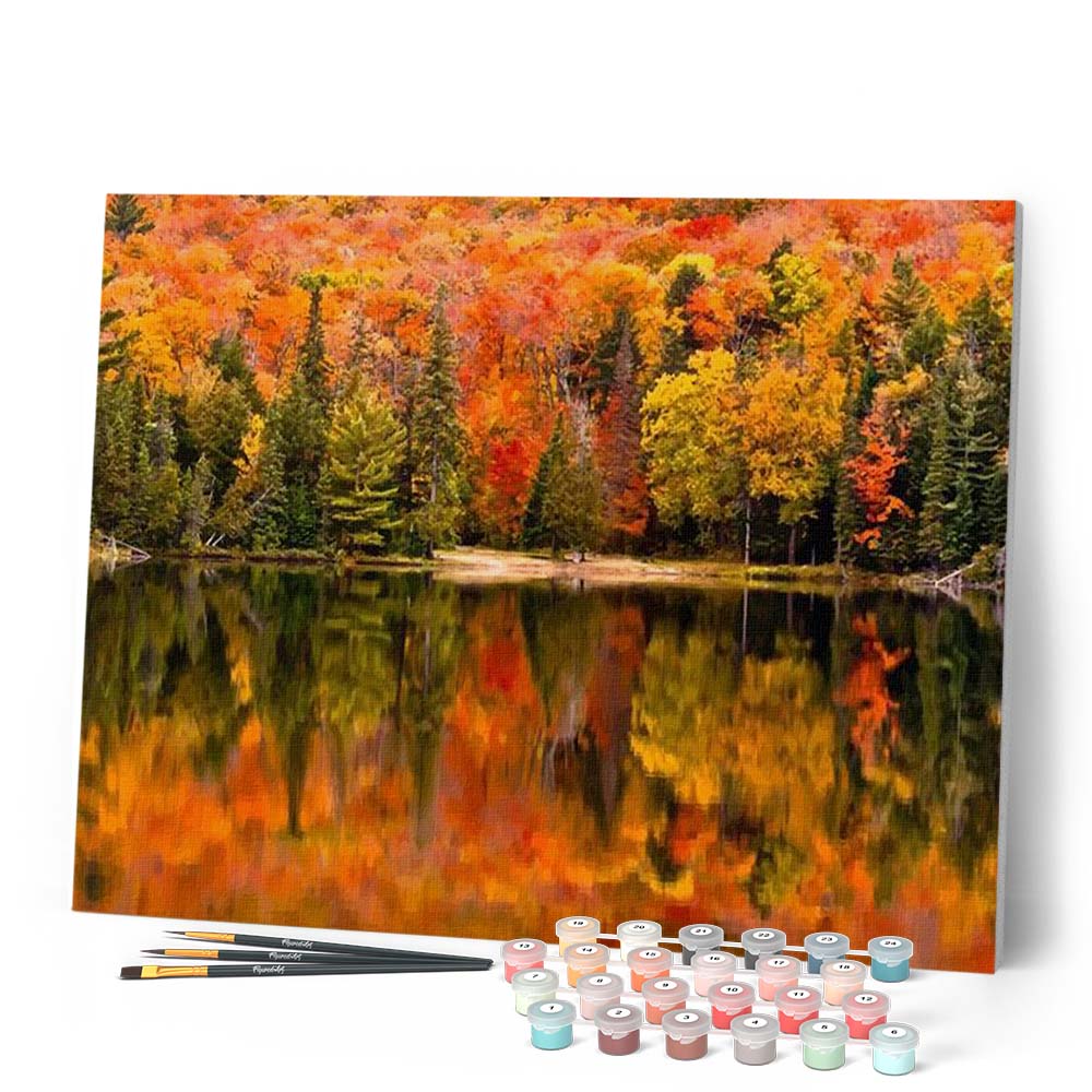 L'étang De Monet À L'automne 1, Peinture par Brigitte Mathé (MBL