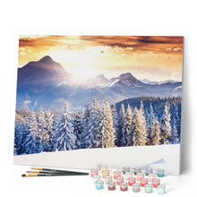 Charger l'image dans la galerie, peinture par numéros | forêt blanche | Complexe, hiver, paysages | FiguredArt