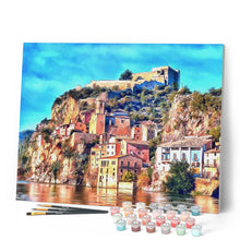 Charger l'image dans la galerie, peinture par numéros | Village au bord de la mer | Complexe, paysages, ville | FiguredArt