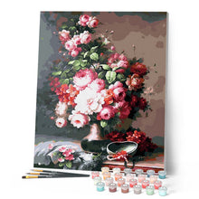Charger l'image dans la galerie, peinture par numéros | Bouquet de fleurs sur la table de nuit | fleurs, Intermédiaire | FiguredArt