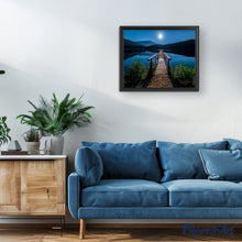 Charger l'image dans la galerie, peinture par numéros | Lune et Ponton du lac | Complexe, paysages | FiguredArt