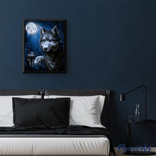 Charger l'image dans la galerie, peinture par numéros | Les loups et Pleine Lune | animaux, Intermédiaire, loups | FiguredArt