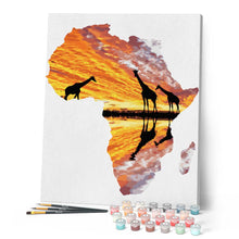Charger l'image dans la galerie, peinture par numéros | L’Afrique et Girafes | animaux, Facile, girafes, paysages | FiguredArt