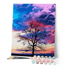 Charger l'image dans la galerie, peinture par numéros | Arbre et couleurs du ciel | arbres, france, Intermédiaire, paysages | FiguredArt